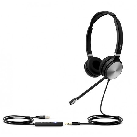 YEALINK UH36 Dual Teams USB-C - проводная стерео гарнитура, с разъёмами USB и 3,5мм, сертифицирована для Teams YEALINK UH36 Dual Teams USB-C - проводная стерео гарнитура, с разъёмами USB и 3,5мм, сертифицирована для Teams