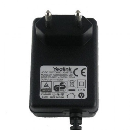 Блок питания YEALINK 0.6А для T19(P), T2x, T4x, W52, W56 Блок питания YEALINK 0.6А для T19(P), T2x, T4x, W52, W56